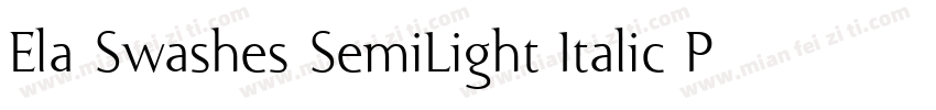 Ela Swashes SemiLight Italic PDF字体转换